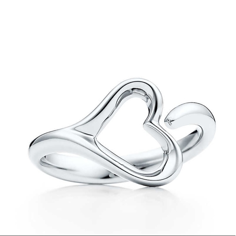 TIFFANY & CO sterling silver open heart ring